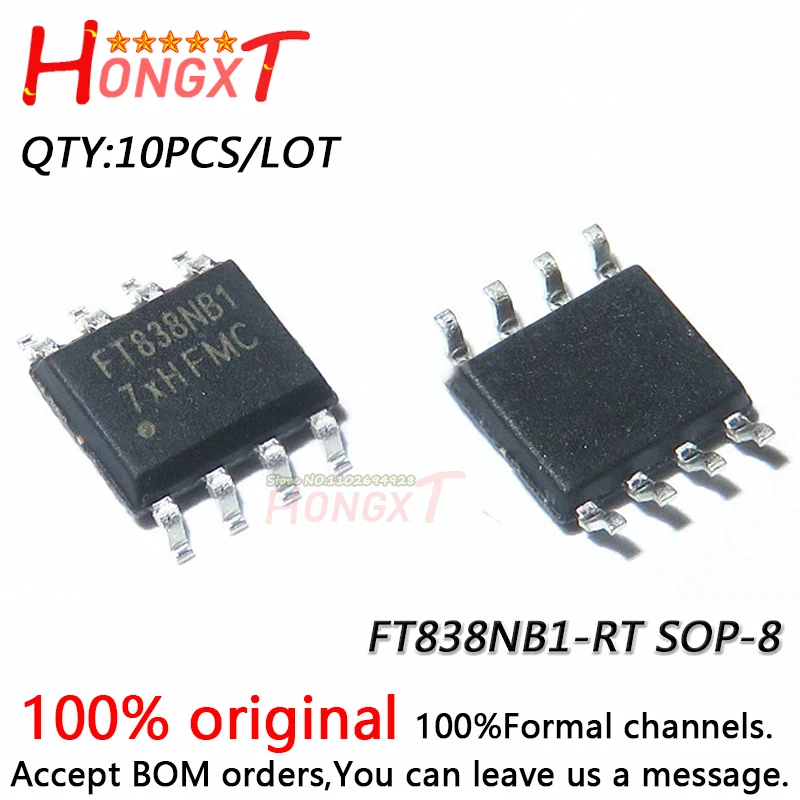 10PCS 100% NEW  FT838NB1 FT838NB1-RT SOP-8.Chipset