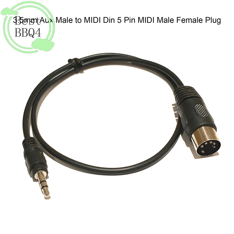 

Аудиокабель (BBQ4) 3,5 мм стерео Jack - 3,5 мм Aux Male на MIDI Din 5-контактный MIDI Male/Female, 0,5 м, для микрофона
