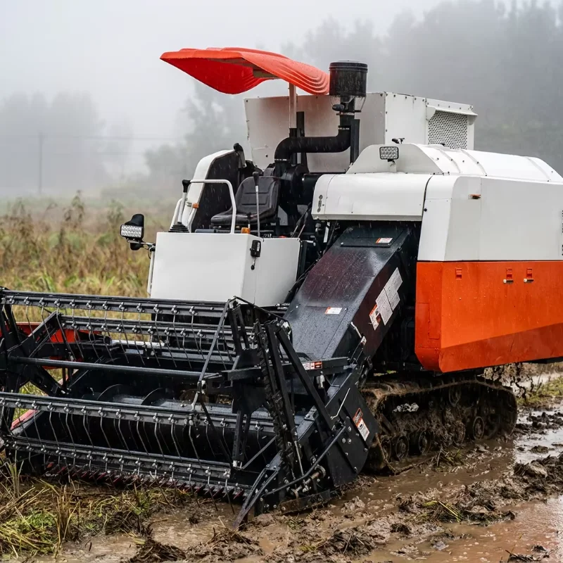 Crawler Bean Harvester Hydrostatic Drive 0.19-1.1hm H Soybean Wheat Rice Combine Farm Equipment OEM Customized