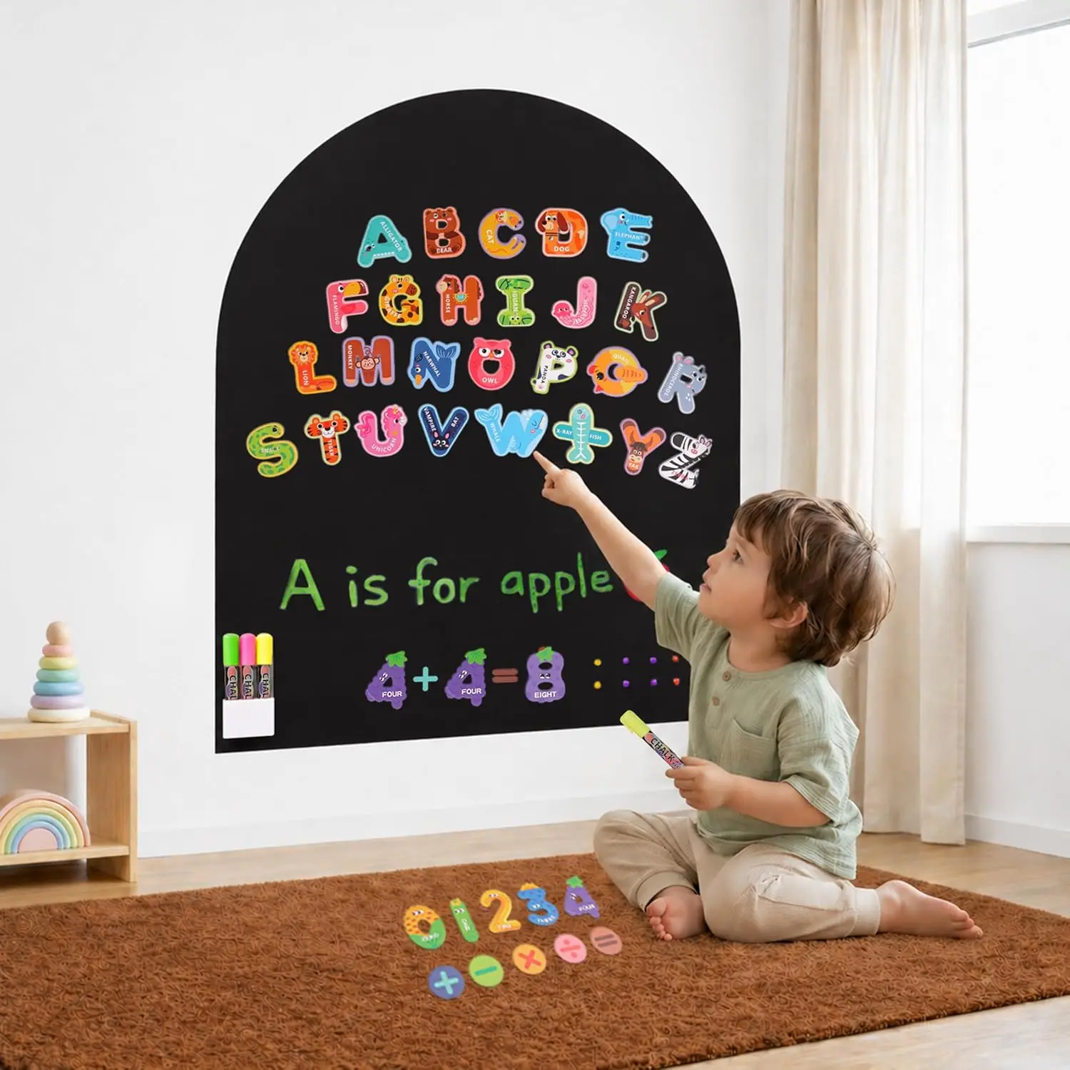 

Magnetic Wall Decal 39.4x31.5 in - Peel and Stick Chalkboard for Kids