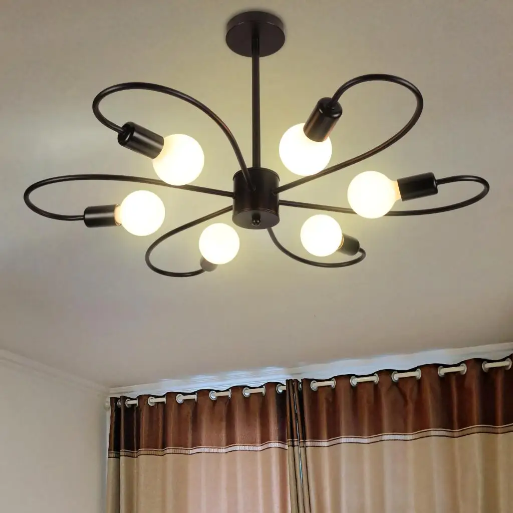 

6-головочная винтажная люстра «Спутник», современный потолочный светильник для спальни, кухни, столовой, гостиной, подвесной светильник E27