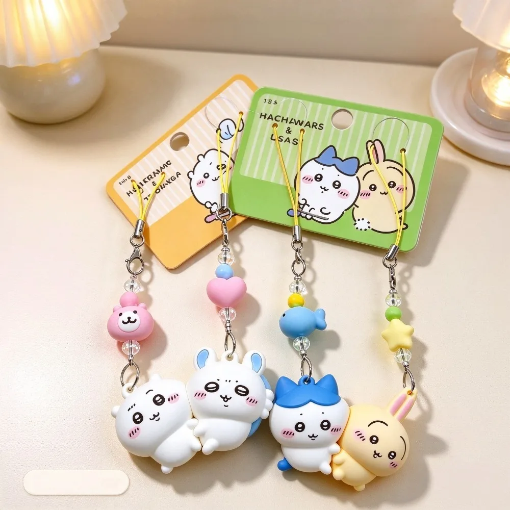 Chiikawa Cute Cartoon Magnetic Keychain Pair, Exquisite Hard Shell Small Pendant, Creative Personalized Gift for Girls