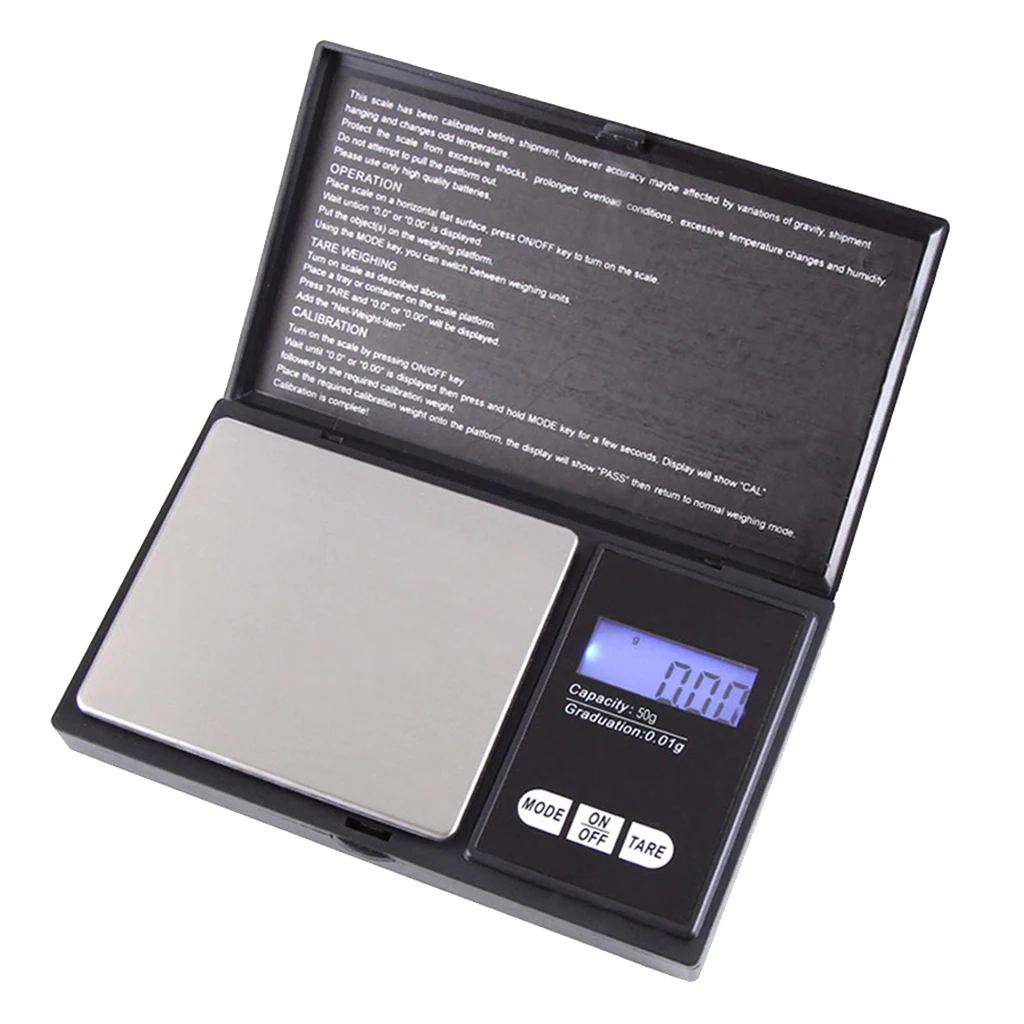 Mini Digital Scale 50g x 0.01g Pocket Jewelry Grain Gram Weight