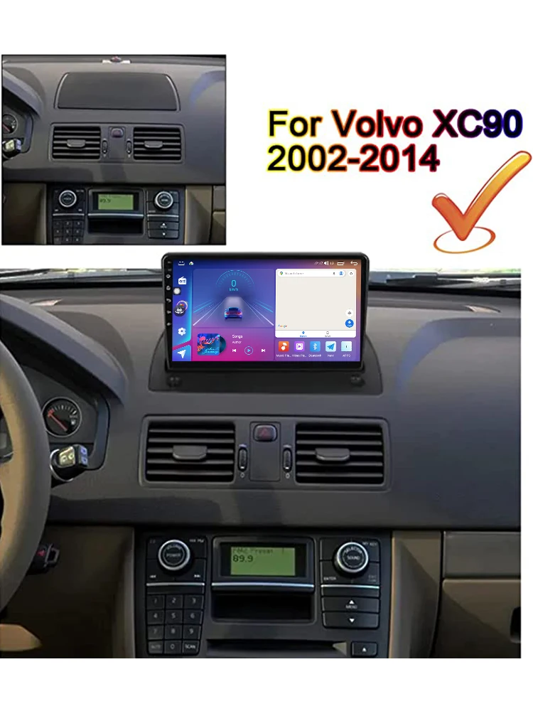 Reproductor Multimedia con GPS para coche, autorradio con Android 13, cámara de salpicadero estéreo, vídeo, para Volvo XC90 C 2002 -2010 2011 2012