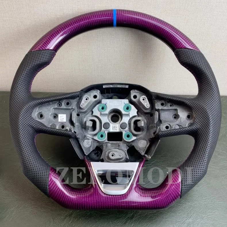 Steering Wheel Carbon Fiber LED Shift Lights LCD Display Led Performance For Renault SM6 2013 2014 2015 2016 2017 2018 view 3