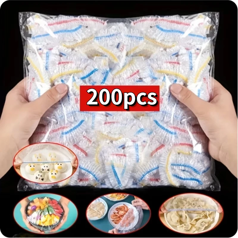 

Disposable Food Covers Elastic Plastic Wrap Food Grade Fresh-keeping Lids Storage Bag Shoe Covers Shower Headgear Bowl Caps