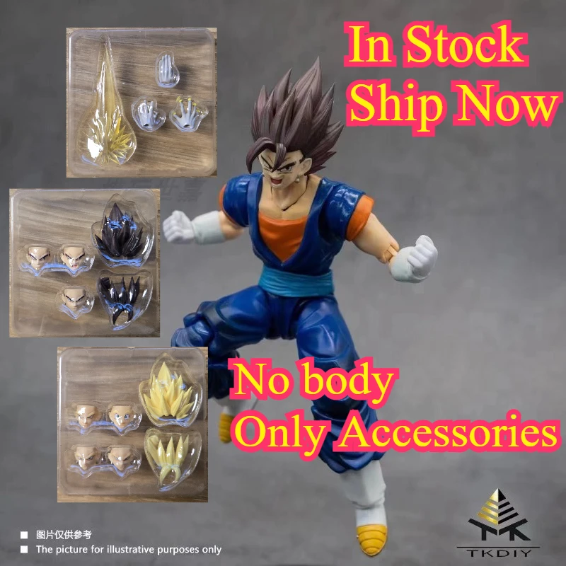 En Stock TKDIY TKCUSTOM TK Dragon Ball S.H.Figuarts SHF Fit Vegetto Goku Vegeta cabeza personalizada esculpida forma de mano conjunto Anime acción