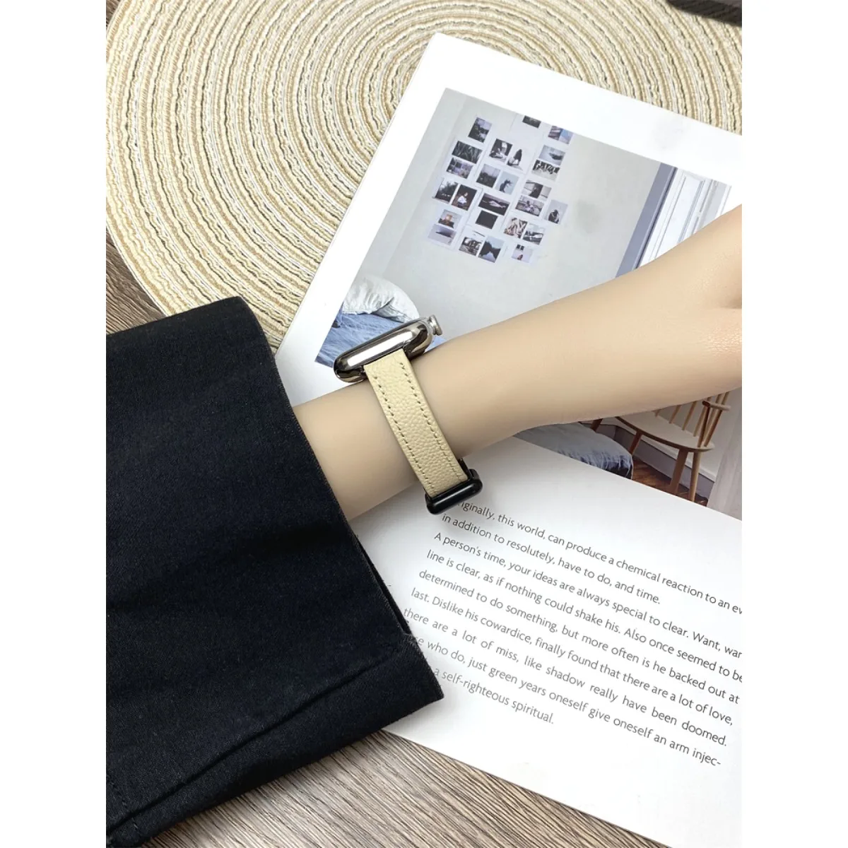 Bracelet de montre pour iwatch 42/44/45/46/49 mm 38/40/41 mm Bracelet de montre tendance en cuir PU pour montres série Ultra2 série 10/9/8/7/6/5/4/3/2/1_voghion.com