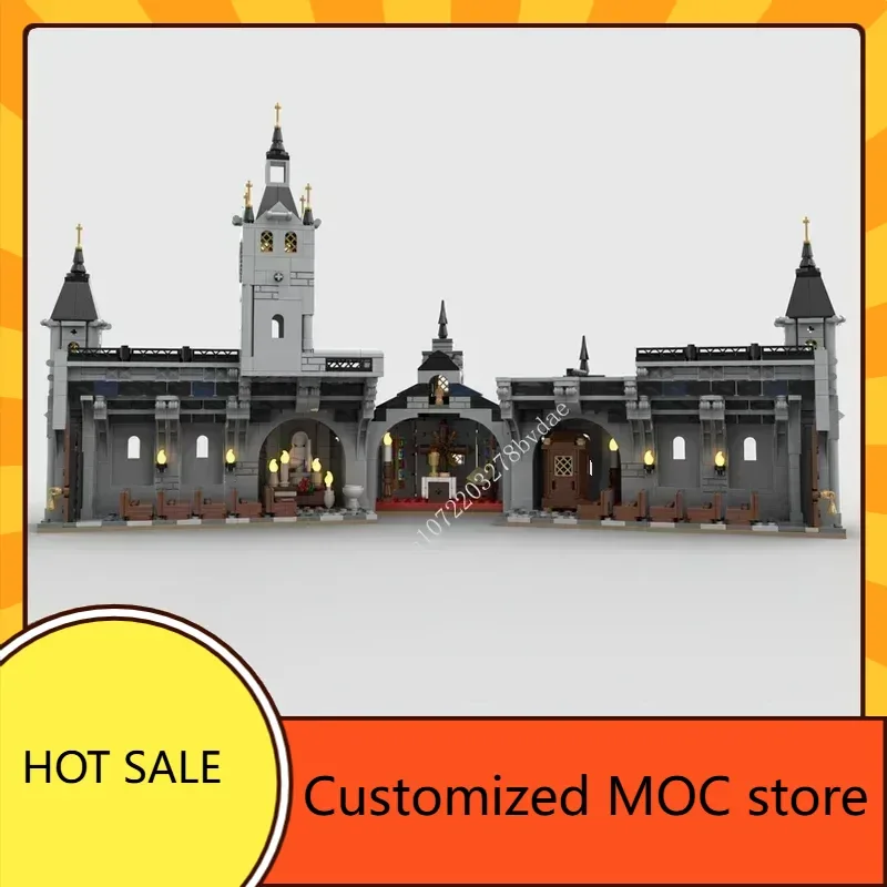 ตัวต่อ MOC แบบประกอบเอง 1445 ชิ้น ชุดอาคารโบสถ์ยุคกลาง ของเล่นประกอบเองสำหรับวันหยุด ของขวัญวันเกิด วันคริสต์มาส สำหรับเด็กทุกวัย