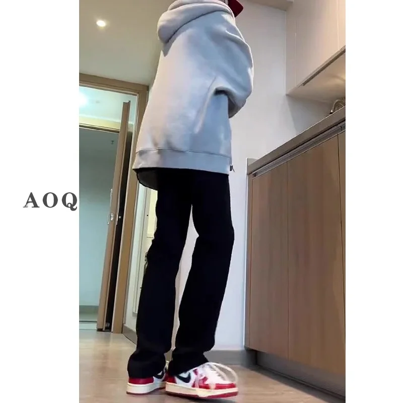 جينز Bla مرن عالي الخصر للنساء للخريف جديد مقاس كبير جينز مستقيم الساق جذاب للنساء مقاس كبير #3