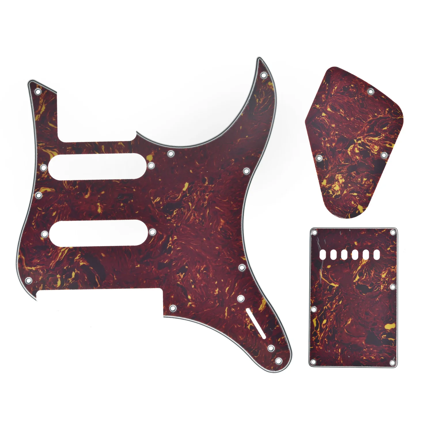 KAISH Guitar Pickguard Tremolo Back Plate Electronic Control Cavity Cover for Yamaha Pacifica PAC 112V&212V&612V HSS Series
