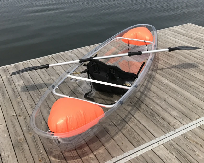 Onemax 2024 hot sell transparent crystal kayak crystal clear kayaks with led light popular in sea