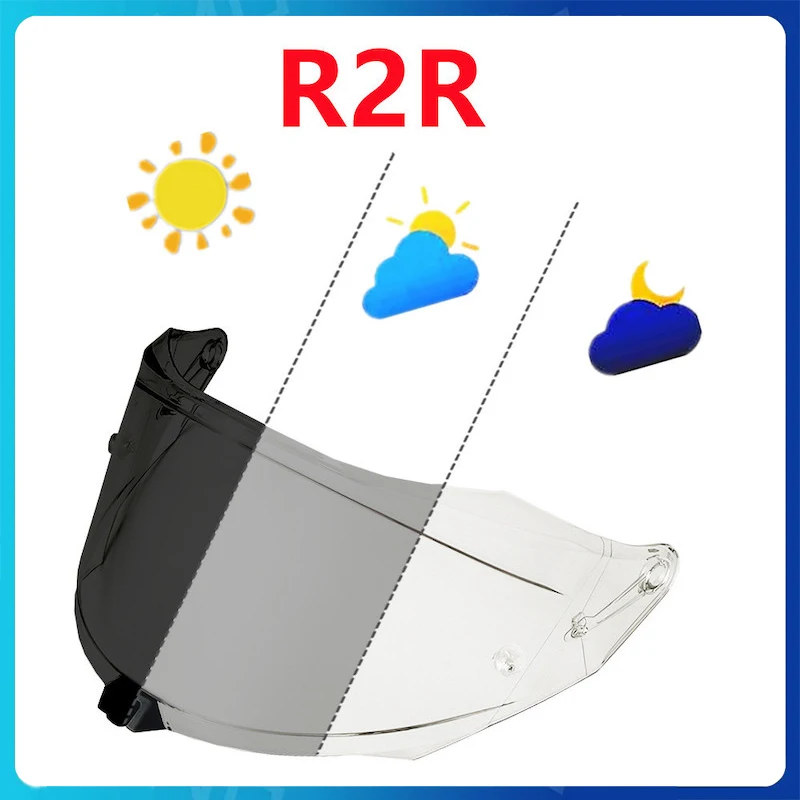 

Фотохромные линзы KYT R2R для мотоциклетных шлемов: сменные визоры с высокой прозрачностью, защитой от УФ-излучения, царапин и пыли, ветрозащитные