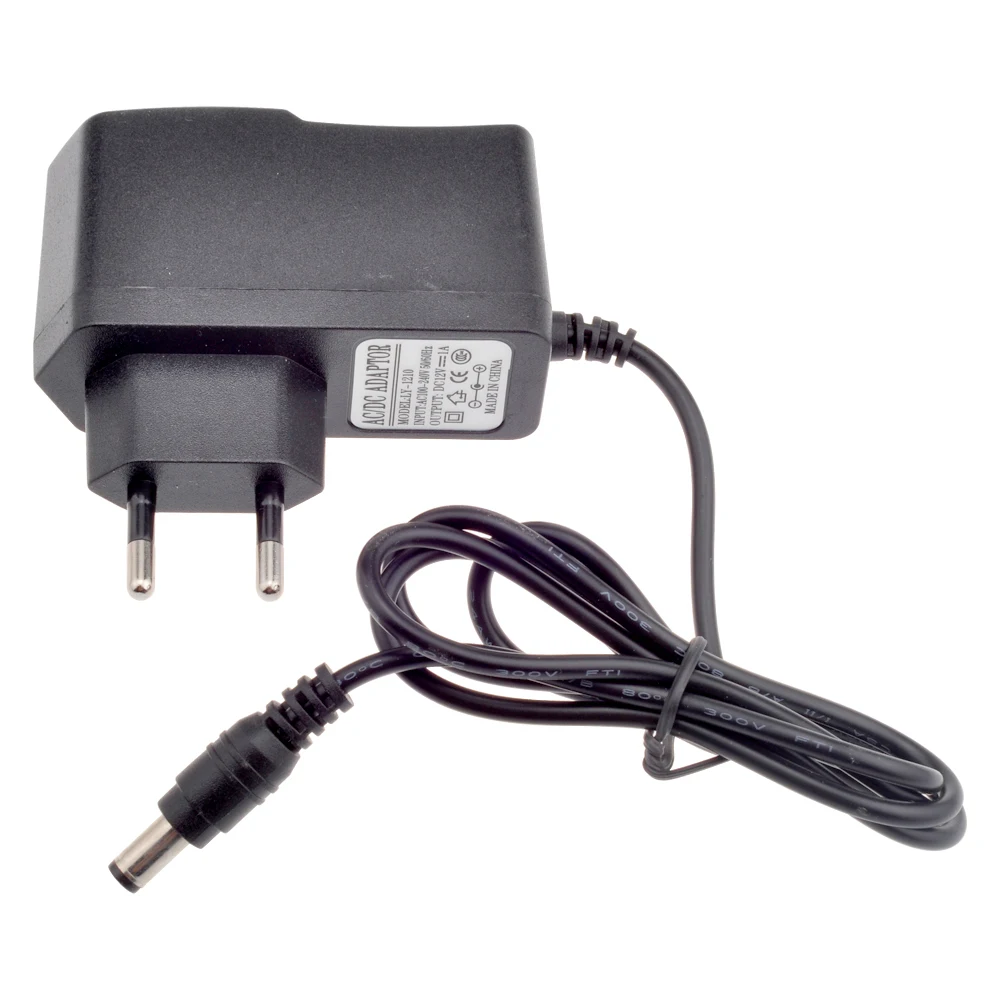 

AZISHN 12V 1A 5.5mm x 2.1mm Power Supply Plug EU, AU, UK, US Optional AC 100V-240V To DC Adapter Plug For CCTV IP Camera