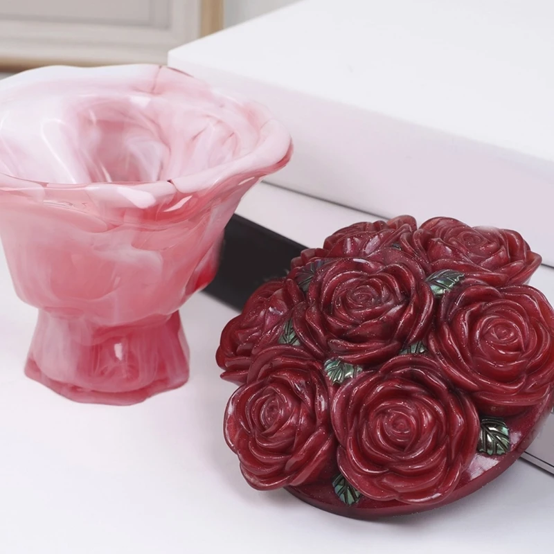 

Flower Silicone Mold DIY Resin Crafts Making Home Decorative Box