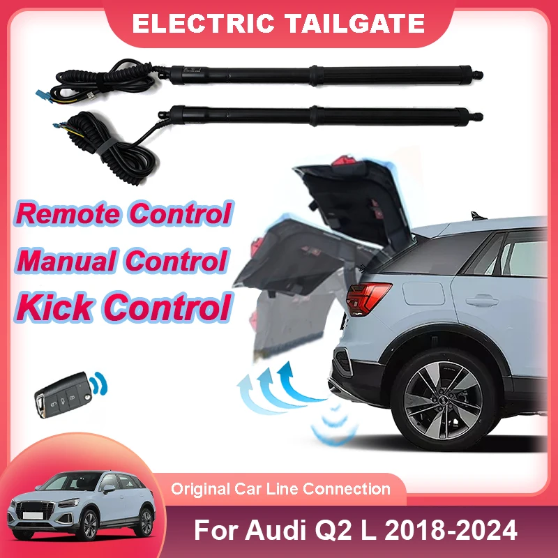 Car Electric Tailgate Intelligence Electric Motor For Trunk Drive Foot Kick Sensor Rear Door Power Kit For Audi Q2 L 2018-2024