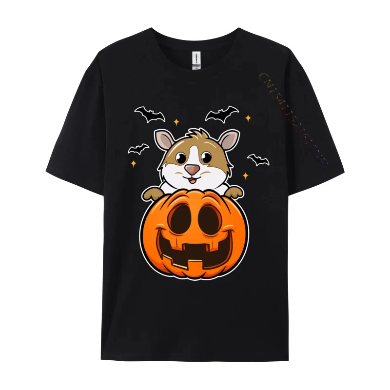 

Funny Halloween Guinea Pig Lovers Pumpkin Girls Men 2024 New Fashion Geek Tops Shirt Cotton T-shirts Printed On