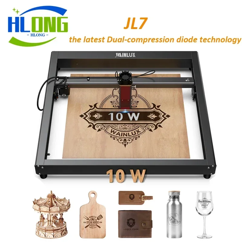 Hlongda JL7 80W CNC Laser Engraver Machine High Precision Laser Cutter And Engraver for Wood Metal Acrylic Leather Class 4