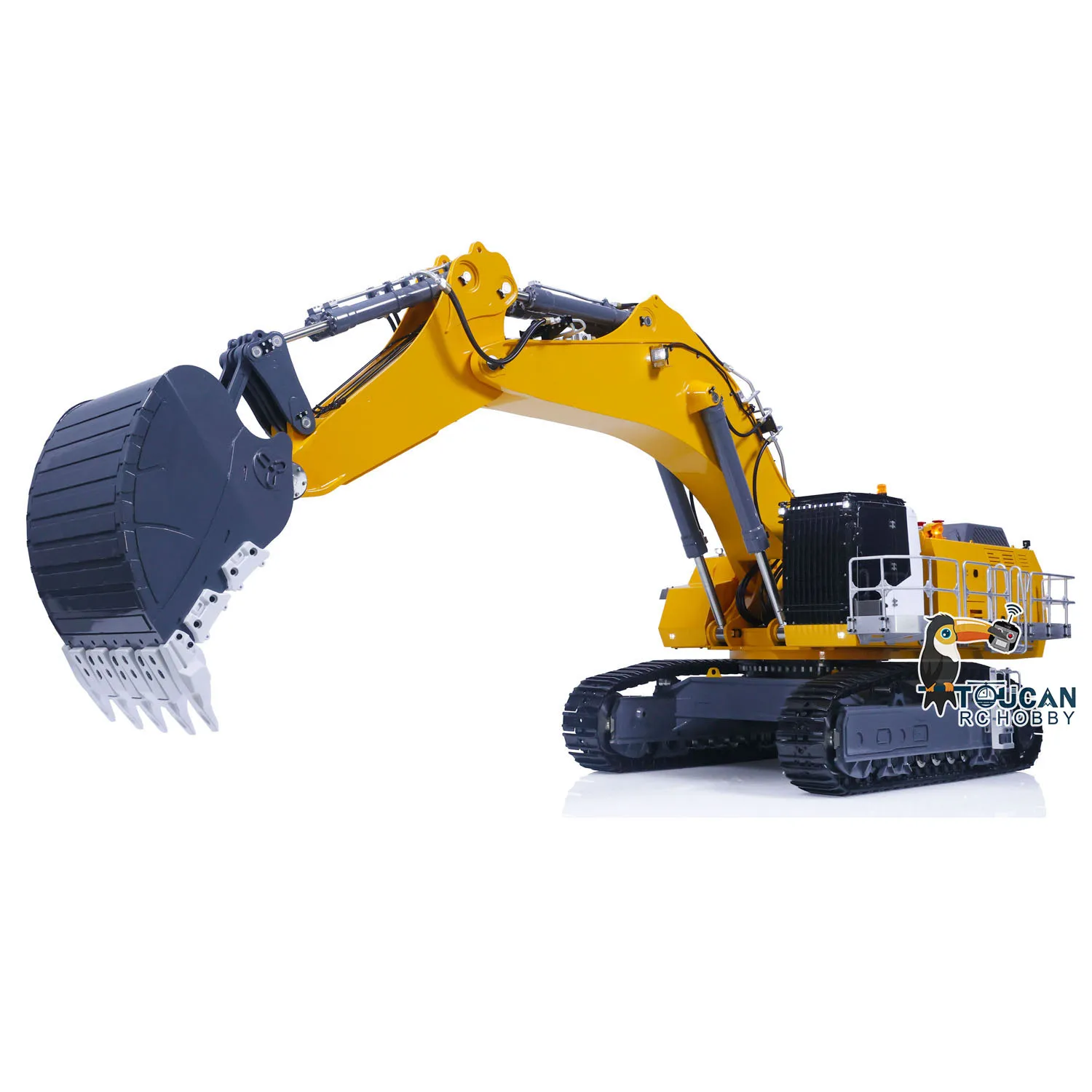 1/14 LESU AOUE 9150 RC Hydraulic Excavator Backhoe Shovel Yellow Heavy Duty Remote Control Painted Truck Diggers RTR W/ Light