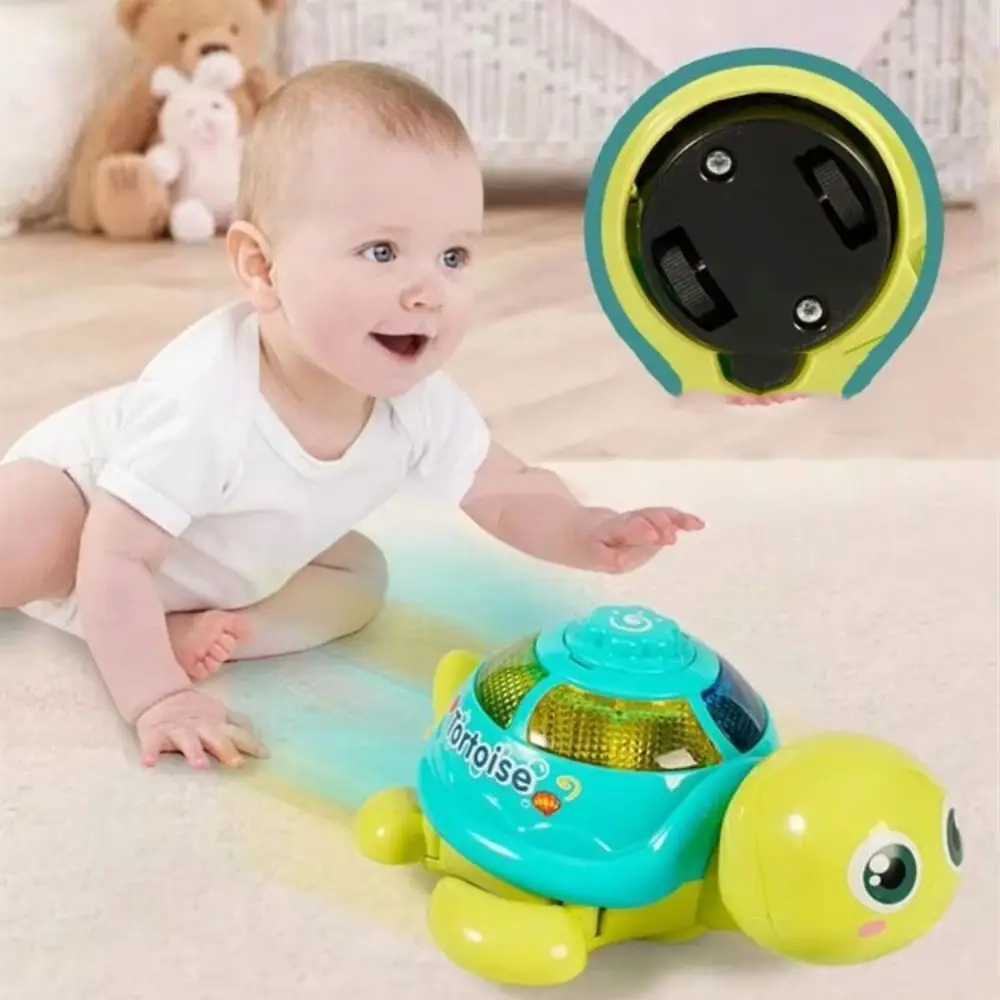 Plastic muzikaal kruipend schildpadspeelgoed Simulatie Interactief leggen Eieren Schildpadspeelgoed Ornament Geluid en licht Muzikaal schildpadspeelgoed