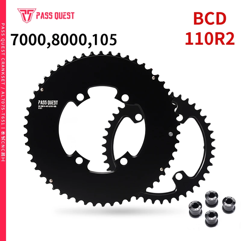 

Double Chainring BCD 110mm 4 Bolts 46-33T/50-34T/52-36T/53-39T/56-42T for Shimano Ultegra R7000 R8000 105 Chain Cranks Ring