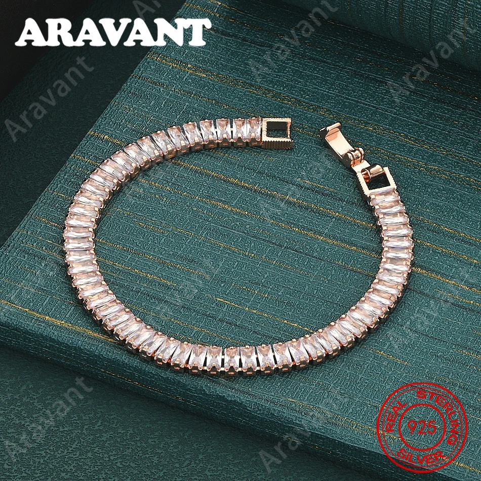 925 Sterling Silver Bracelet With Colorful Zirconia (Gold & Rose Gold) – Versatile Jewelry For Women, Perfect For Banquets
