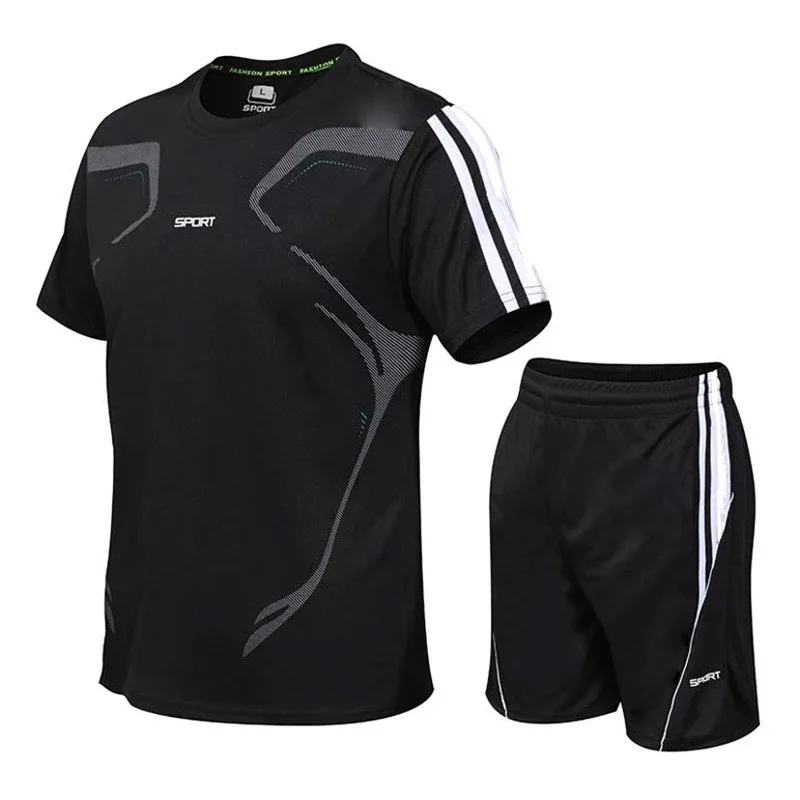 

Summer Running Men's Basketball Sports Suit Marathon Professional Short Sleeved Shorts Quick drying Casual Sports Set