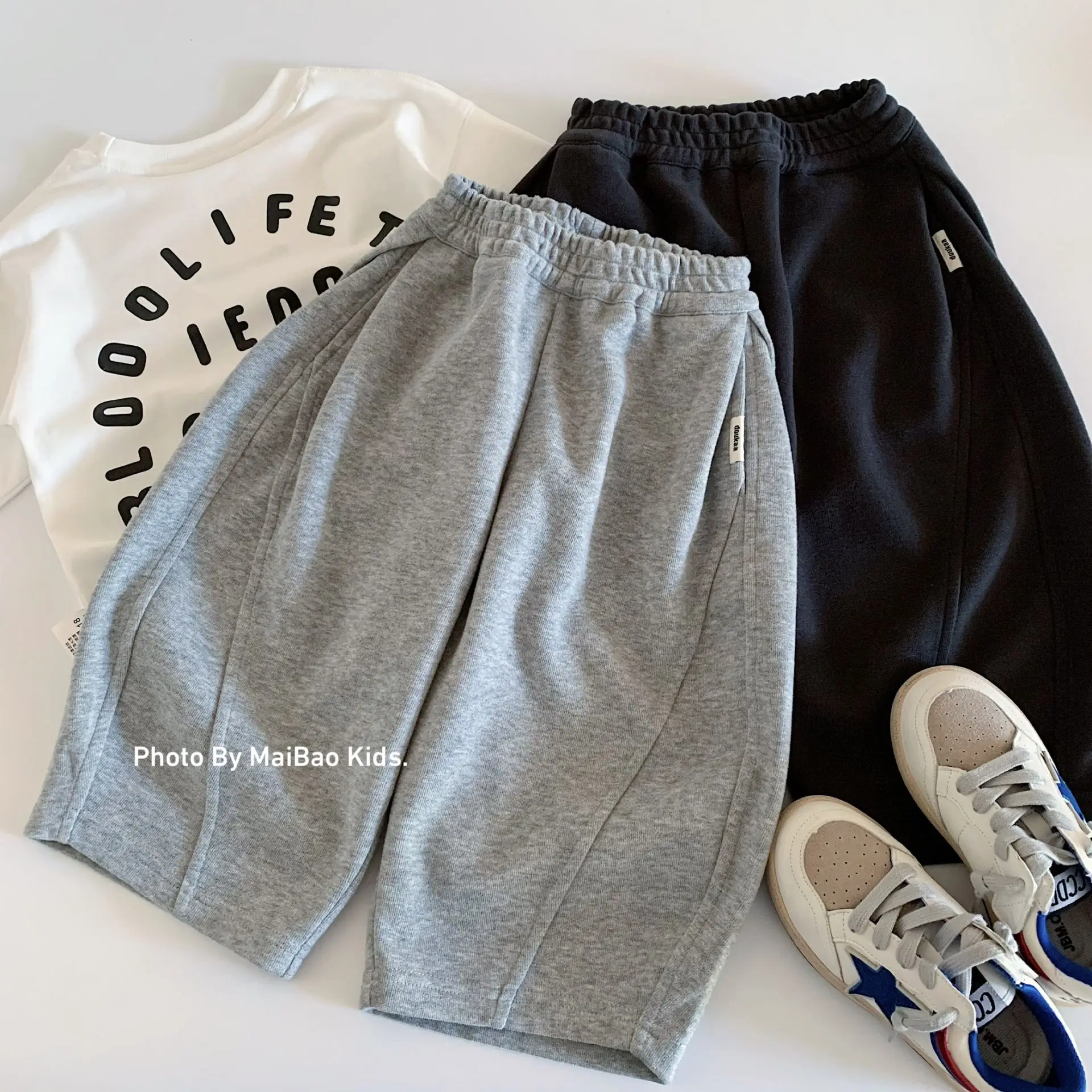 UNITIM 2026 Autumn Children Boys Trousers Loose Elastic Waist 2-8Yrs Kids Boys Carrot Pants Versatile Toddler Babys Boys Pants