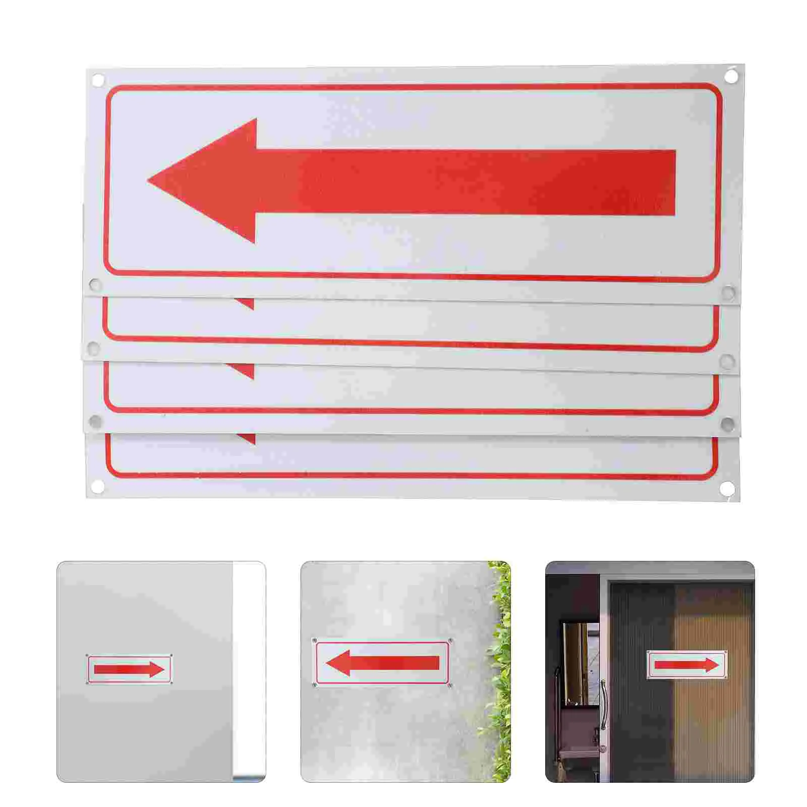 4 Pcs Outdoor Decor Arrow Sign Reflective Metal Directions Anti-UV Aluminum Alloy