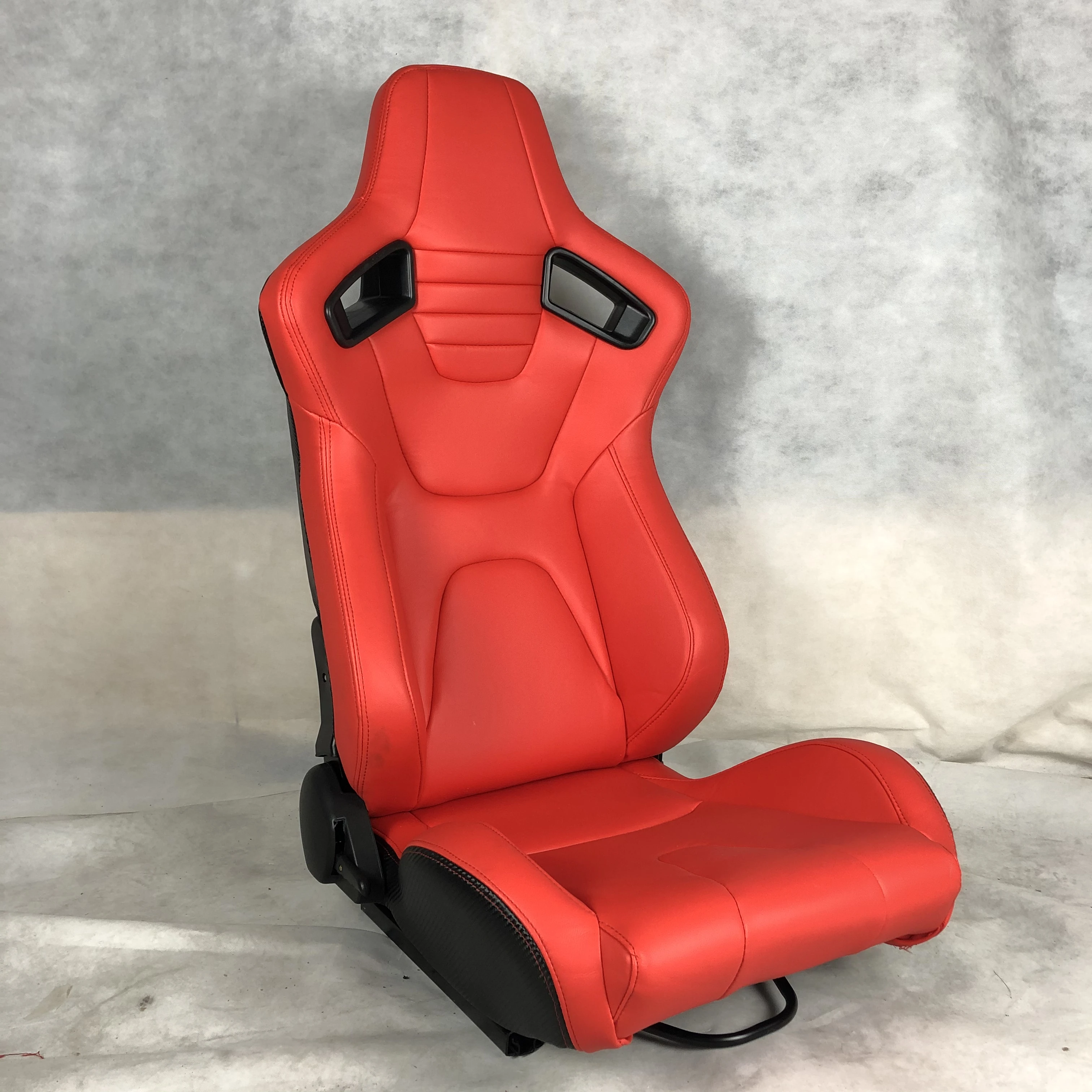 

1088 Cement Chili Red PVC Adjustable With Single/double Slider Racing Seat For Car Use Car Seat