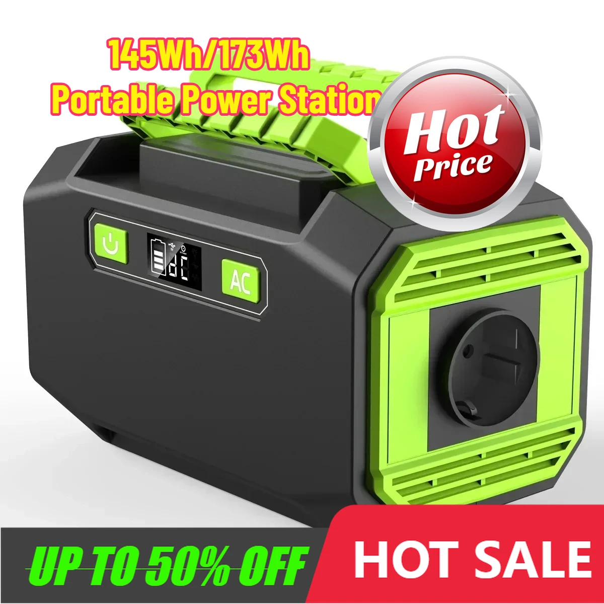 

145Wh/173Wh Portable Power Station 200W Solar Generator Outdoor Emergency Mobile Power Bank For Camping Power LED