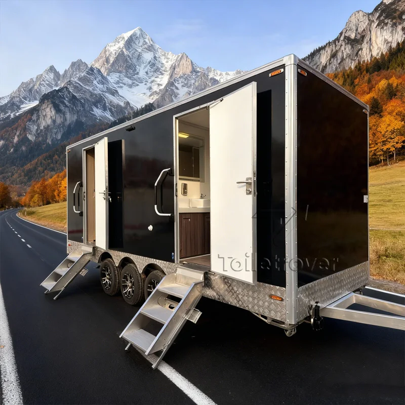

Многофункциональный передвижной туалетный прицеп класса люкс с душем для улицы, настраиваемый под заказ