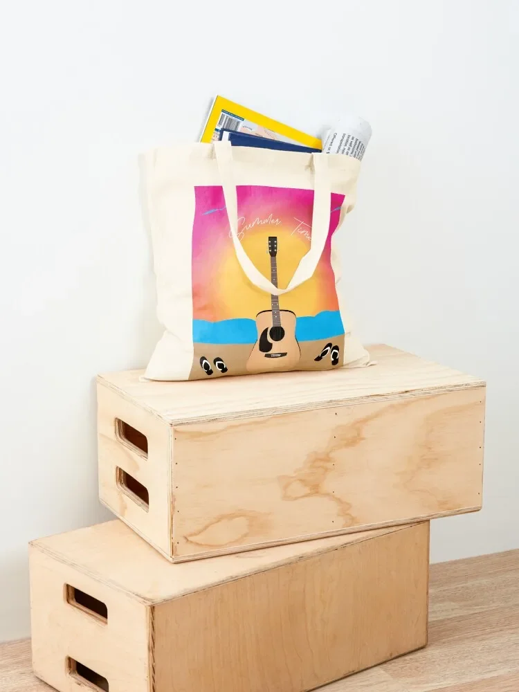 الموسيقى على الشاطئ حمل حقيبة حقائب اليد حقيبة قماش للنساء حقيبة تسوق حقائب اليد