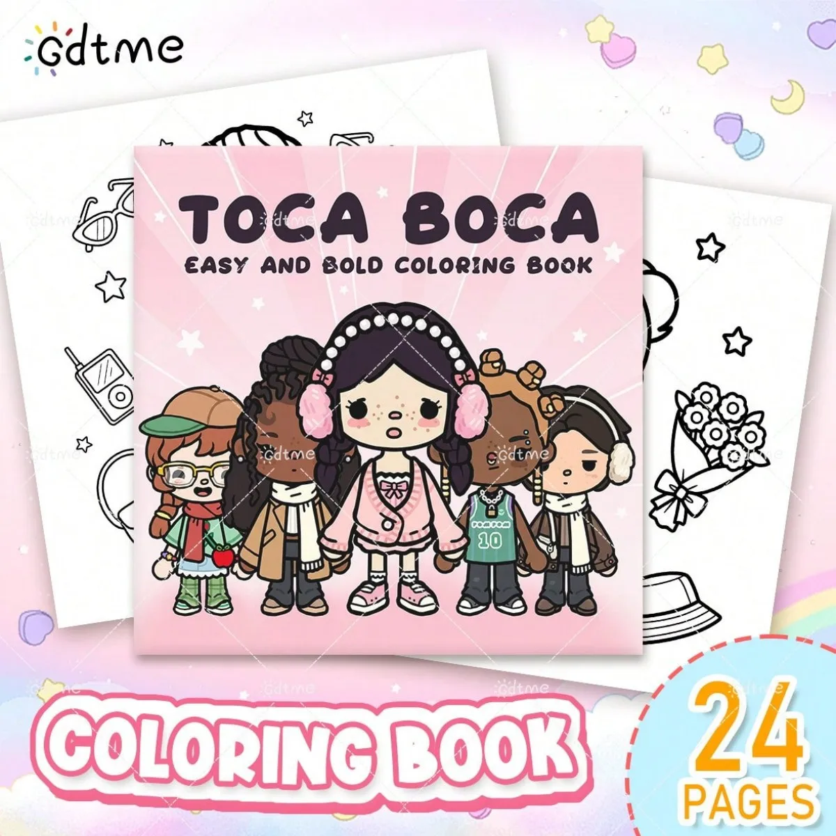 Cross-border new arrival: toka boca coloring book - coloring book for kids and adults, doodle and draw