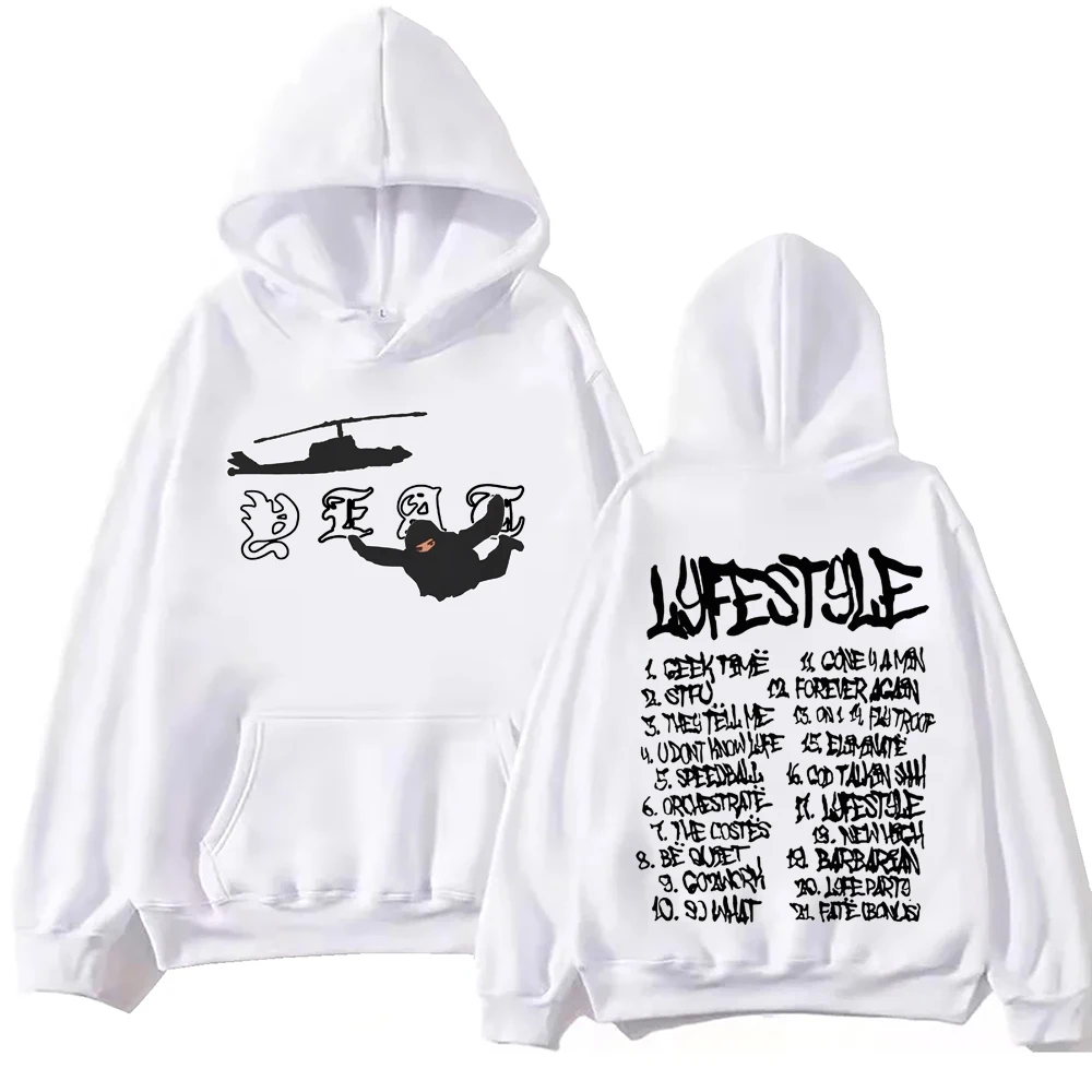 Yeat Lyfestyle Hoodie Harajuku Hip Hop Pullover Tops Sweatshirt Fans Gift