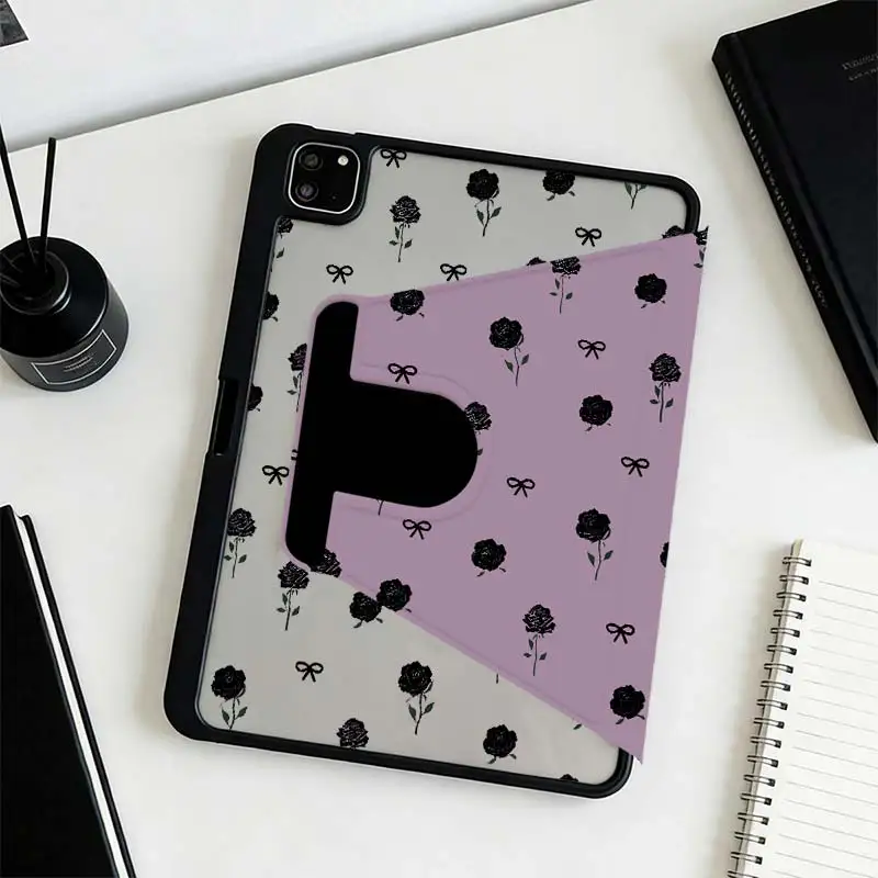 360°Rotatable Tri-Fold Stand Cover For iPad 10.2 7/8/9 4/5 10.9 10th IPad Mini6 8.3 Pro 10.5 Pro11 iPad A16 2025 11 Air11/13