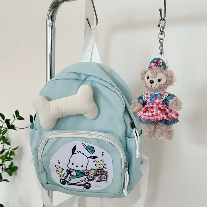 Sanrio neue Pacha Hund Student Schult asche niedlichen Cartoon große Kapazität lässige Schulter polster leichte Doppels ch ulter Rucksack