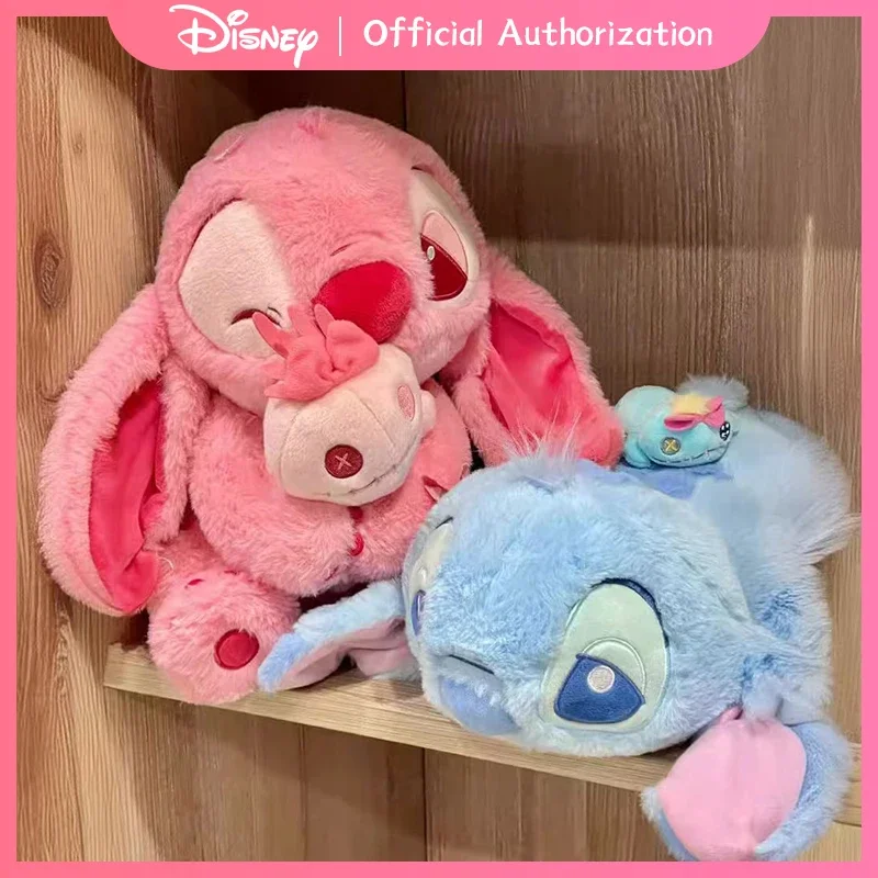 32CM Genuine Tokyo Disney Lilo & Stitch Plush Toy Red Soles of Feet Sakura Angel Scrump Stuffed Doll Memorable Souvenir Gift