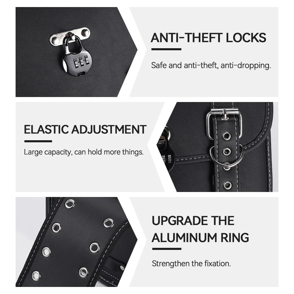 Sepasang Tas Sadel Sepeda Motor Tas Alat Penyimpanan Samping Sepeda Motor Kapasitas Besar untuk Harley Sportster XL 883 1200 Honda/Yamaha/Suzuki