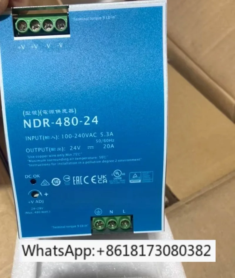 High-Precision NDR-480-24 Switching Power Supply 24V 20A 480W DIN Rail Mounted Power Supply