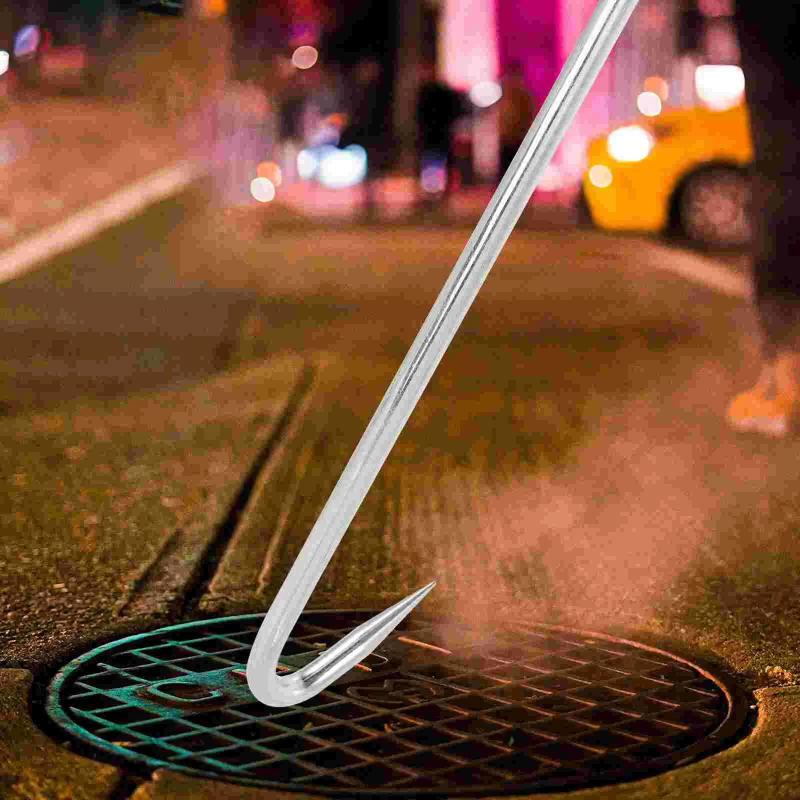 2 Pcs Hand Hook Double Guitar Cover Manhole Tool Door Lifting Roller Shutter on Bed Rails