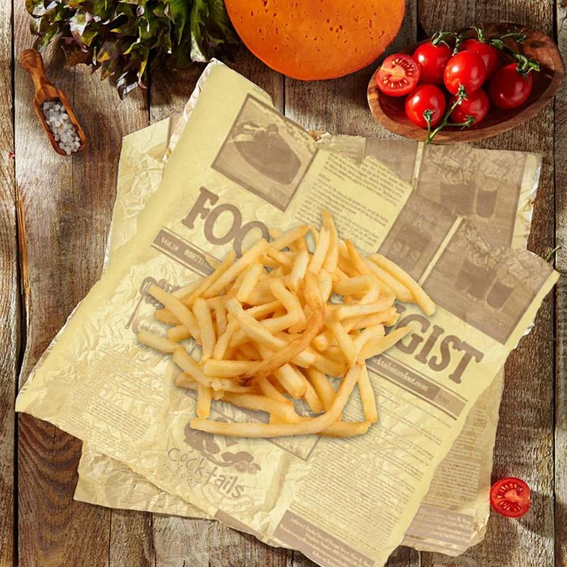 

Grease Resistant Sandwiches Pizza Wrapping Sheets Turmeric Paper Fast Food Wrapping
