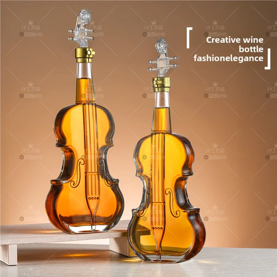 

New glass instrument collection, decorative figurines violin, miniature, home office decor, gift