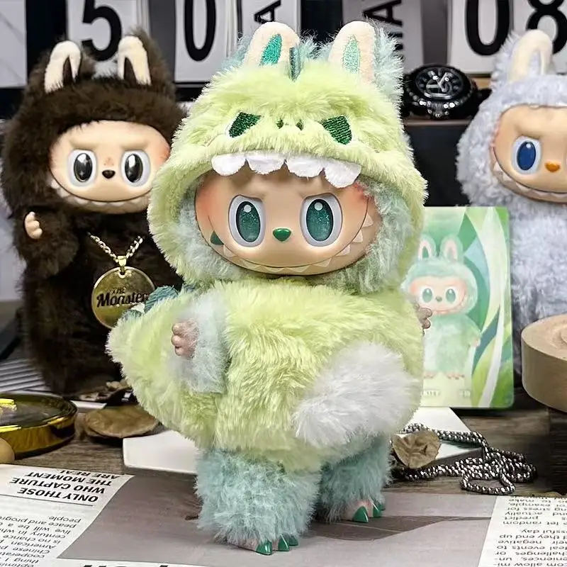 Pour la corée Kpop Exo Labubu idole poupées noël tricoté pull enfant cadeau 17 cm mignon Mini peluche poupée vêtements tenue accessoires