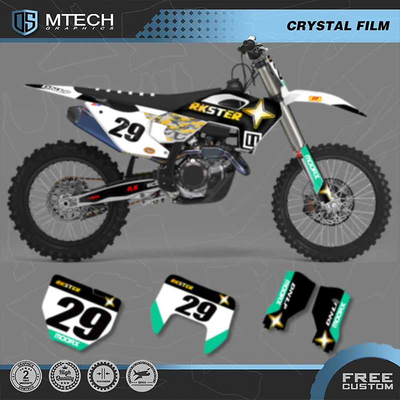 

DSMTECH Motorcycle Graphics Decals Stickers Kits For Husqvarna 2023 2024 TC FC 2024 2025 TE FE 125-450 006