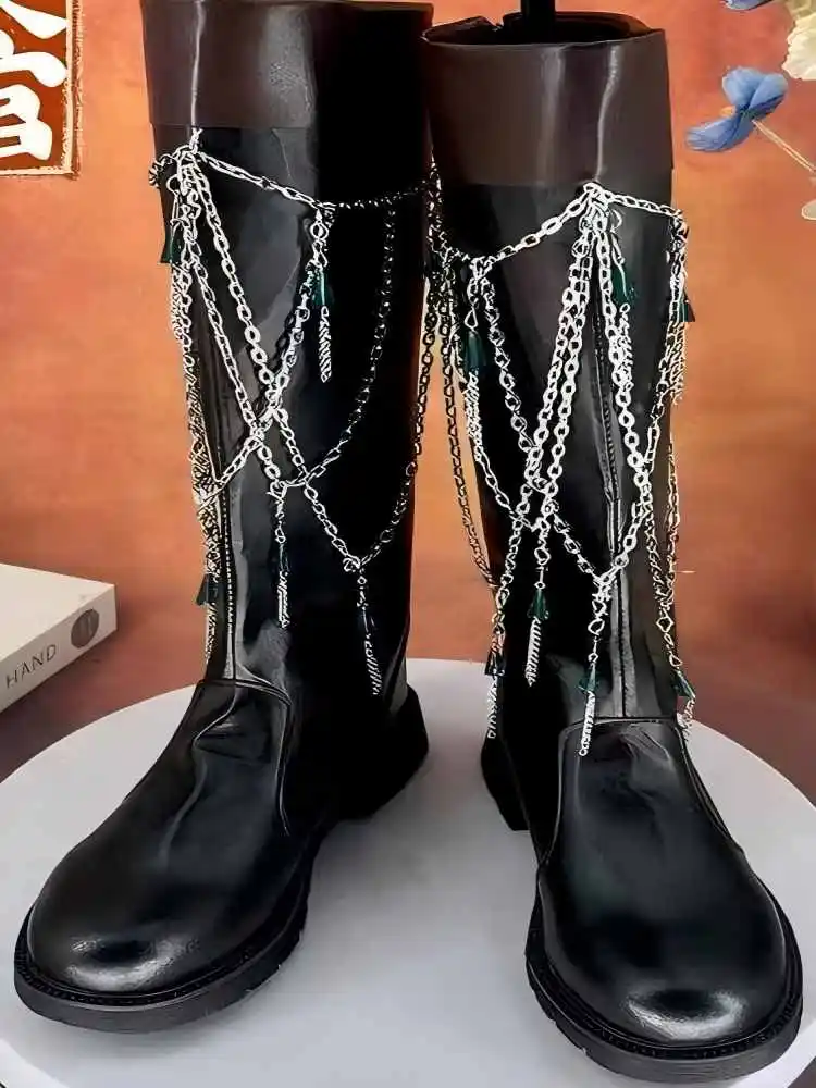 Heaven Official's Blessing Tian Guan Ci Fu San Lang Hua Cheng Cosplay Shoes Male Cos Boots Halloween jd;2