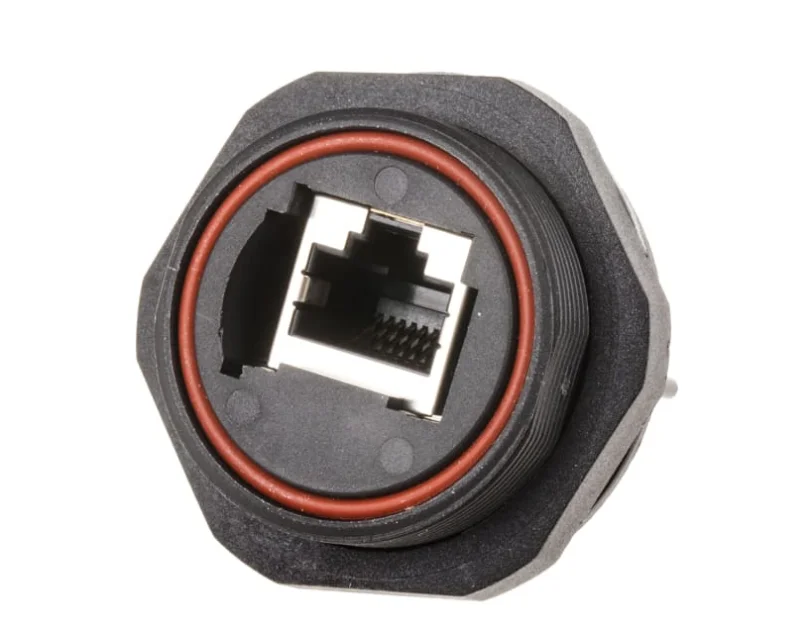 Bulgin PX0839/90 IP68 Waterproof RJ45 Socket 8P8C Cat5e Shielded Panel Mount Ethernet Connector