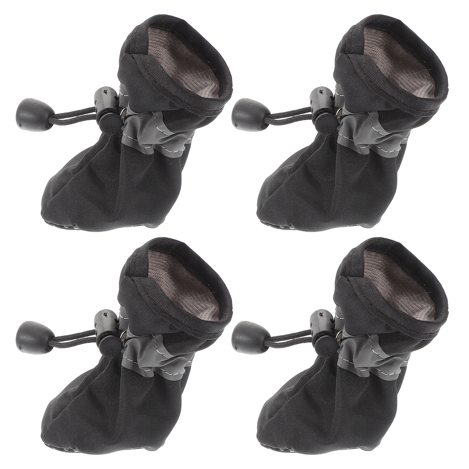 

4pcs Dog Shoes Black Breathable Waterproof Nonslip Summer Booties for Medium Dogs Soft Sole Reflective Indoor Foot Covers