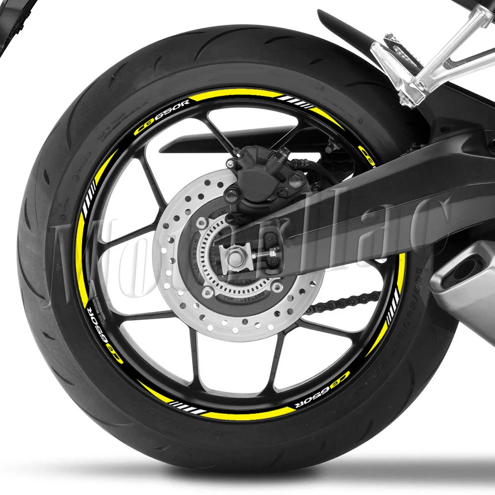 Reflektierender Motorrad-Radaufkleber, Felgen-Naben-Streifen, Dekorband, Zubehör, wasserdicht für CB650R CB650 R CB 650R – Detail 5