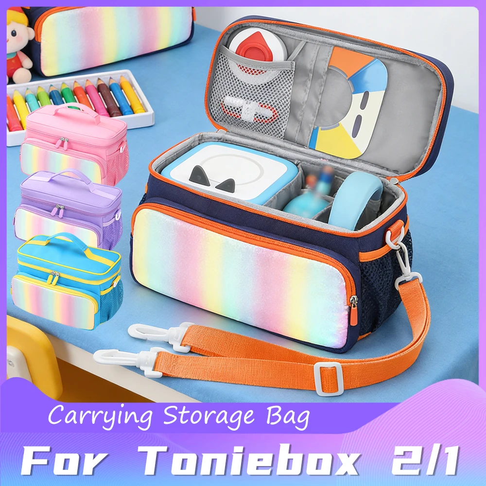 

Для Toniebox 2/1, сумка для хранения наушников, водонепроницаемый органайзер для зарядной станции, большая вместительная сумка для переноски, стартовый набор аудиоплееров